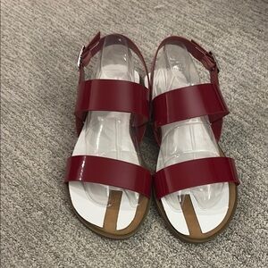 Journee Collection Red Strappy Sandals